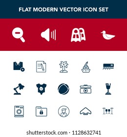 Modern, simple vector icon set with clothing, up, baby, conditioning, document, water, summer, conditioner, sign, nature, clothes, bird, fashion, kid, ball, air, extreme, lamp, sea, t-shirt,  icons