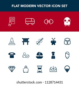 Modern, simple vector icon set with step, workout, exercise, sport, concept, account, space, modern, ladder, insect, ship, hat, sea, japanese, up, mobile, nature, violoncello, travel, torii, web icons
