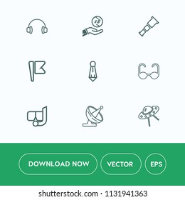 Modern, simple vector icon set on white background with dollar, spaceship, investment, suit, fashion, device, nation, technology, dish, spacecraft, sky, summer, space, financial, astronomy, mask icons