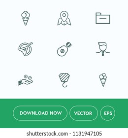 Modern, simple vector icon set on white background with archive, location, musical, instrument, wooden, dessert, cold, competition, business, finance, ice, hand, construction, file, ball, music icons