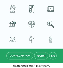 Modern, simple vector icon set on white background with london, technology, tropical, dental, shield, hand, leaf, coconut, ben, clean, banking, plant, money, seafood, natural, protection, food icons