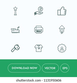 Modern, simple vector icon set on white background with mobile, tshirt, railway, success, financial, business, typography, bird, wooden, hammer, find, online, axe, train, screwdriver, award, web icons