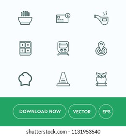 Modern, simple vector icon set on white background with currency, dish, hot, dollar, cook, bank, vintage, finance, dinner, hand, soup, business, step, bag, concept, pipe, radius, money, point icons