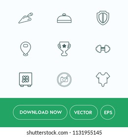 Modern, simple vector icon set on white background with workout, tourist, construction, vacation, trip, safe, tourism, fitness, safety, screwdriver, location, achievement, first, sport, fashion icons