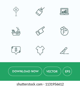 Modern, simple vector icon set on white background with rotation, girl, paper, marine, fahrenheit, direction, chart, pointing, object, wind, electric, model, cool, laptop, computer, sale, screen icons