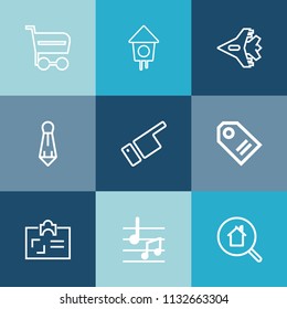 Modern, simple vector icon set on colorful blue backgrounds with male, real, shop, wooden, identity, id, pointing, bird, search, hole, cart, box, buy, estate, personal, home, aircraft, airplane icons