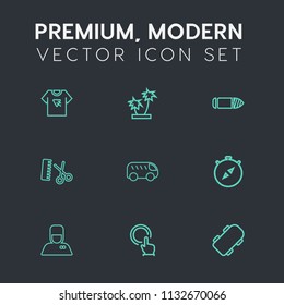 Modern, Simple Vector Icon Set On Dark Grey Background With Military, Skate, Finger, Hospitality, Skateboard, Service, Palm, Extreme, Skater, Bellhop, Hand, Nature, Board, Tropical, Highway, Gun Icons