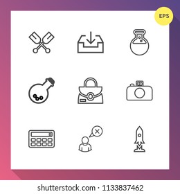 Modern, simple vector icon set on gradient background with style, internet, medical, background, tooth, button, rowing, object, web, calculator, sport, rocket, photography, space, leather, sign icons
