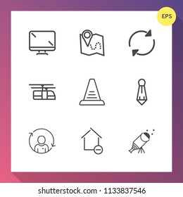 Modern, simple vector icon set on gradient background with profile, transportation, astronomy, computer, screen, train, pin, concept, person, monitor, digital, star, gps, fashion, reload, arrow icons