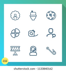 Modern, Simple Vector Icon Set On Gradient Background With Hygiene, Sanitary, Bathroom, Online, Public, Fishing, Friction, Pie, Account, Fish, Tape, Music, Washroom, Game, Restroom, Chart, Rod Icons