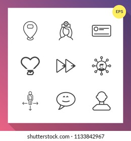 Modern, simple vector icon set on gradient background with rewind, healthcare, direction, doctor, communication, banking, pin, marker, payment, credit, music, bank, profile, male, cash, location icons