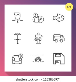 Modern, simple vector icon set on gradient background with sofa, direction, achievement, furniture, success, gold, bicycle, transportation, winner, award, wheel, business, competition, trophy icons
