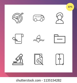 Modern, simple vector icon set on gradient background with sound, music, home, interior, human, arrow, left, folder, play, cabinet, cupboard, art, string, surfer, research, ocean, instrument icons