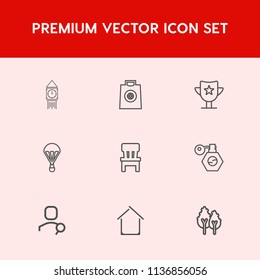 Modern, simple vector icon set on red background with landmark, forest, house, time, internet, win, ben, search, parachuting, fashion, account, clock, extreme, perfume, room, landscape, big, uk icons