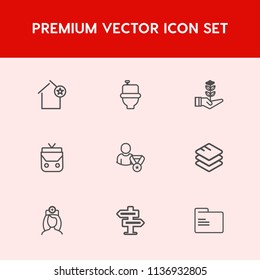Modern, simple vector icon set on red background with internet, medical, wc, apartment, blank, nature, online, architecture, public, hanger, fashion, data, house, doctor, technology, profile icons