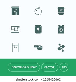 Modern, simple vector icon set on white background with kayaking, exercise, bath, athlete, tape, activity, concept, vegetarian, team, poker, water, cloth, towel, fresh, food, kayak, fruit, river icons