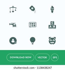 Modern, simple vector icon set on white background with flight, account, bed, restaurant, summer, toy, vanilla, cone, animal, parachute, mobile, chinese, transportation, parachuting, ice, sign icons