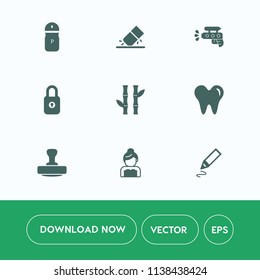 Modern, simple vector icon set on white background with drawing, sign, cooking, wedding, pepper, dentist, healthy, black, school, asian, business, pistol, spice, couple, white, love, stamp, game icons