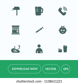 Modern, simple vector icon set on white background with mail, phone, communication, box, room, equipment, fitness, bicycle, letter, house, boy, call, light, curtain, cute, button, send, male icons