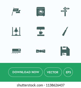 Modern, simple vector icon set on white background with bow, kitchen, machine, wind, conditioning, fashion, medicine, restaurant, coffee, chemistry, air, laboratory, chemical, state, equipment icons