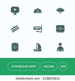 Modern, simple vector icon set on white background with male, snorkel, sign, ship, drawer, button, shape, poker, japan, boat, web, texture, stroke, brush, game, play, paper, industry, wind, work icons