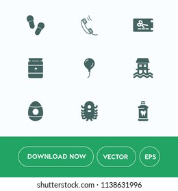 Modern, simple vector icon set on white background with price, footwear, hygiene, paper, discount, clean, alien, decoration, bodybuilding, sport, ufo, template, monster, fitness, easter, health icons