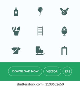 Modern, simple vector icon set on white background with bright, skating, percent, sport, white, discount, xray, beverage, shirt, air, winter, sign, happy, object, alcohol, easter, glass, machine icons