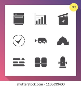 Modern, Simple Vector Icon Set On Gradient Background With Chart, Heat, Tank, Kitchen, Outdoor, Data, Tent, Department, Stove, Fire, Graph, Table, Adventure, Baby, Diagram, Sign, Bear, Domestic Icons