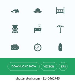 Modern, simple vector icon set on white background with food, japanese, interior, map, north, handle, wagasa, fluffy, lifestyle, cap, kid, nursery, hat, seafood, brown, bedroom, sea, cute, toy icons