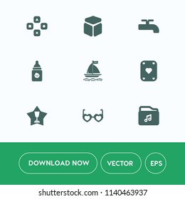 Modern, simple vector icon set on white background with sign, first, sunglasses, achievement, winner, glasses, file, award, fun, bottle, nutrition, style, gaming, extreme, casino, fashion, sport icons