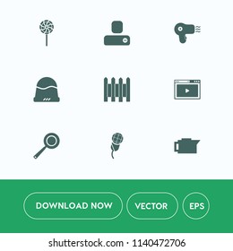 Modern, simple vector icon set on white background with headwear, member, media, kitchen, protection, fashion, sweet, utensil, contact, user, cooking, delete, drink, web, pan, colorful, hat, cap icons