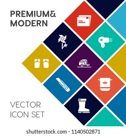 Modern, simple vector icon set on colorful flat background with hair, cutter, flower, pink, dryer, hairdryer, flop, floral, towel, sign, holiday, journey, web, white, travel, blossom, bathroom icons