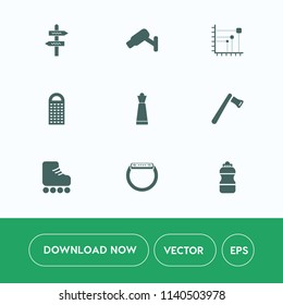 Modern, simple vector icon set on white background with cheese, digital, construction, business, guard, road, tool, hammer, sport, camera, security, leisure, sign, time, arrow, street, fun, game icons