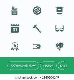 Modern, simple vector icon set on white background with full, cooking, modern, white, kamon, nature, floral, kitchen, spring, cloth, time, energy, tool, flower, electricity, home, achievement icons