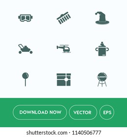 Modern, simple vector icon set on white background with creative, nutrition, map, stroke, milk, grill, plastic, collection, element, sport, barbecue, hat, gift, meat, snorkeling, shape, mask icons