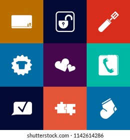 Modern, simple vector icon set on colorful flat backgrounds with board, fashion, cooking, black, empty, white, background, winter, protection, phone, love, space, heart, internet, blank, kitchen icons