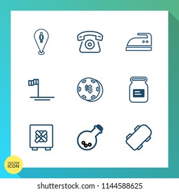 Modern, simple vector icon set on gradient background with medicine, board, beach, map, location, travel, ocean, casino, cell, game, tool, skateboard, container, sign, mexico, blue, equipment icons