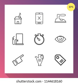 Modern, simple vector icon set on gradient background with ironing, window, body, gas, sale, house, subscription, estate, domestic, iron, building, coaxial, wire, direction, fuel, modern, new icons
