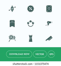 Modern, simple vector icon set on white background with infant, fashion, discount, double, ship, boat, sign, fork, candy, yacht, travel, sweet, play, sailboat, interior, furniture, bedroom, game icons