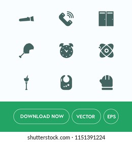 Modern, simple vector icon set on white background with clock, star, light, child, home, mobile, cold, baby, alarm, entrance, button, alcohol, sign, hour, ice, watch, bright, torch, winter, door icons