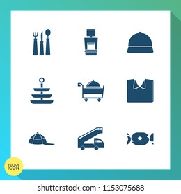 Modern, simple vector icon set on gradient background with fashion, medical, xray, knife, card, transport, service, plate, food, hat, baseball, health, kitchen, clothes, textile, cotton, sign icons