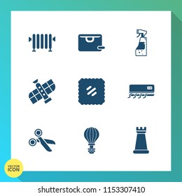 Modern, simple vector icon set on gradient background with temperature, , conditioning, extreme, cut, boiler, piece, maid, strategy, postage, gift, hot, tool, spray, orbit, planet, jump, bottle icons