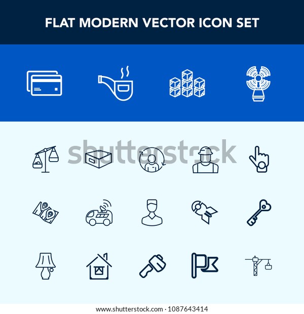 Modern, simple vector icon set with measurement,\
distribution, worker, debit, scale, avatar, location, profile,\
banking, builder, finger, card, drawer, travel, hand, quality, car,\
balance, sign icons