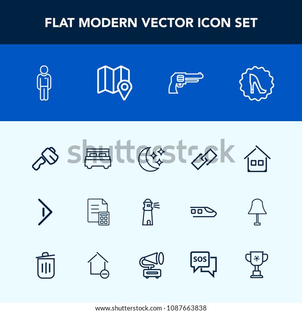 Modern Simple Vector Icon Set Financial Stock Vector