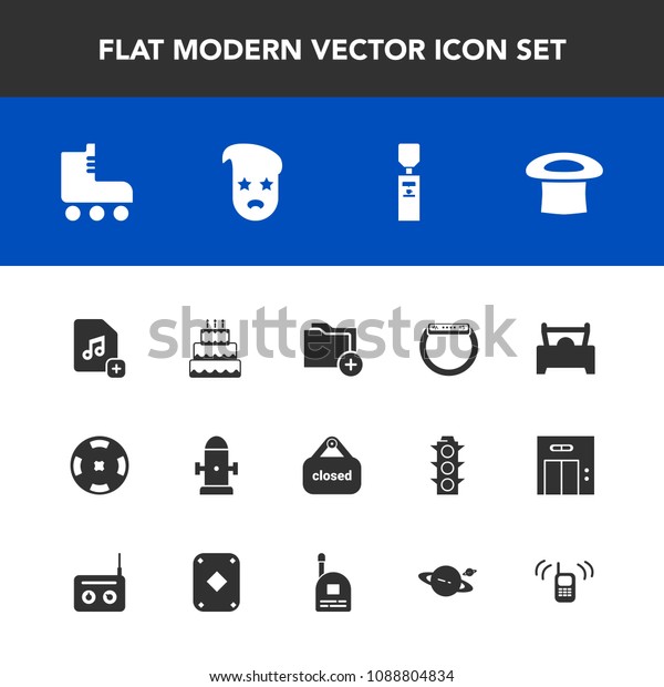 Modern, simple vector icon set with food, smart,\
store, pie, music, cake, vehicle, poker, sign, liquid, fashion,\
money, leisure, department, banner, file, safety, car, fun, fire,\
sweet, watch icons