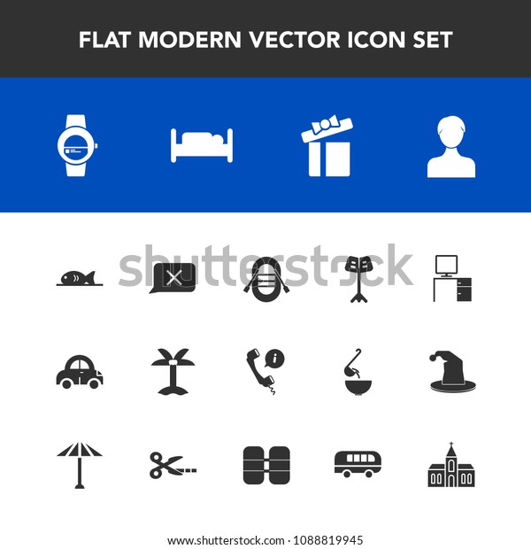 Modern, simple vector icon set with gadget,\
furniture, closed, transport, account, nature, profile, work, gift,\
box, tropical, celebration, vehicle, call, leaf, sailboat, musical,\
center, palm icons