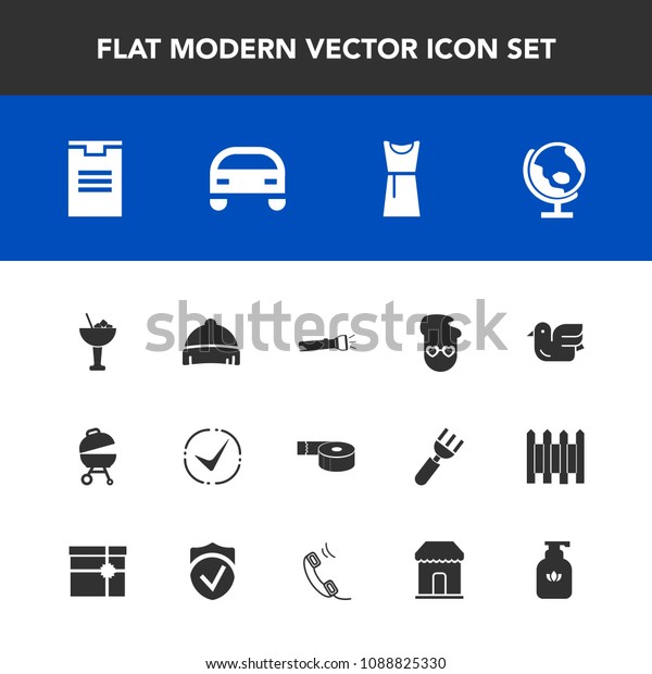 Modern, simple vector icon set with animal, sticky,\
meat, hygiene, global, planet, adhesive, food, flashlight,\
wildlife, dress, female, retro, lamp, nature, liquid, alcohol,\
drink, car, shipping\
icons