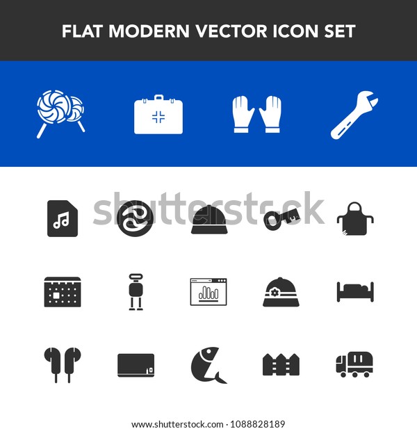 Modern, simple vector icon set with kamon,\
calendar, food, tool, sound, health, technology, spanner, japanese,\
business, robot, emergency, cargo, japan, key, apron, glove, candy,\
android, car icons