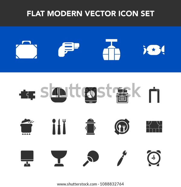 Modern, simple vector icon set with safety, sweet,\
lollipop, machine, kitchen, style, oven, ship, fork, bag, modern,\
sky, gun, chart, puzzle, pot, fashion, hydrant, xray, scan,\
cooking, ocean icons