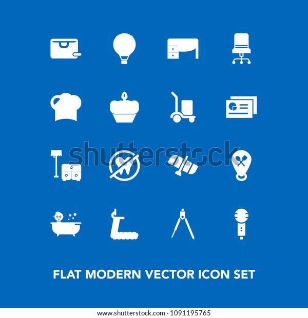 Modern, simple vector icon set on blue background\
with gym, instrument, treadmill, , parachuting, extreme, kid,\
divider, parachute, karaoke, work, location, dentist, restaurant,\
sky, healthy icons